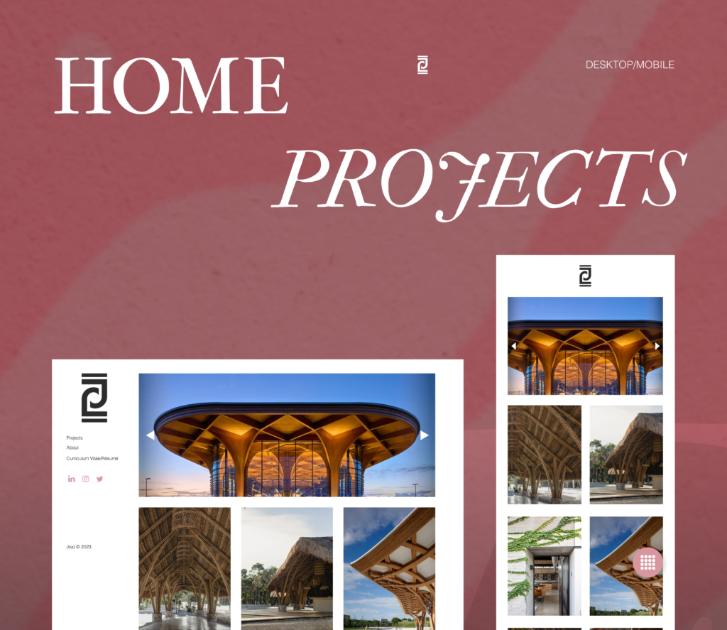 Jojo's Portfolio - Desktop and Mobile Mockups