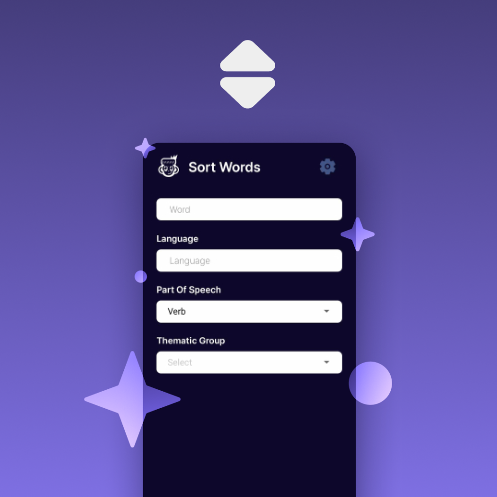 NotaLingua - Sort Words Screen